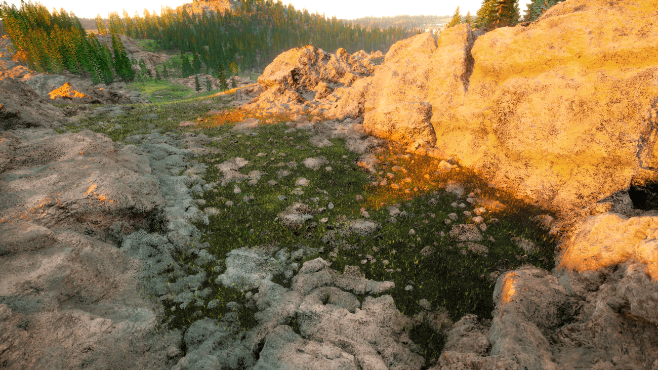 Hiking through the rolling hills