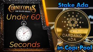 Cornucopias How to Stake Ada with Copi Pool