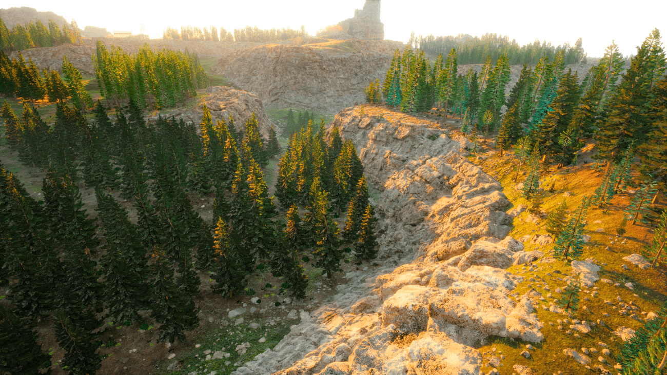 Cliff overlooking valley